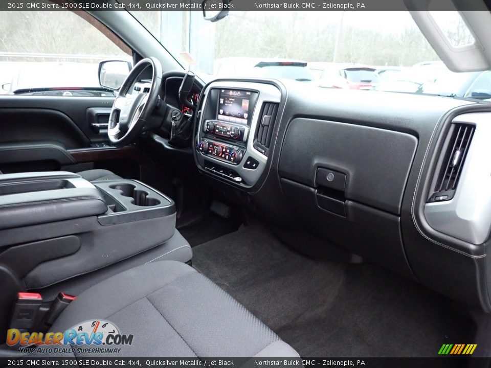 2015 GMC Sierra 1500 SLE Double Cab 4x4 Quicksilver Metallic / Jet Black Photo #6