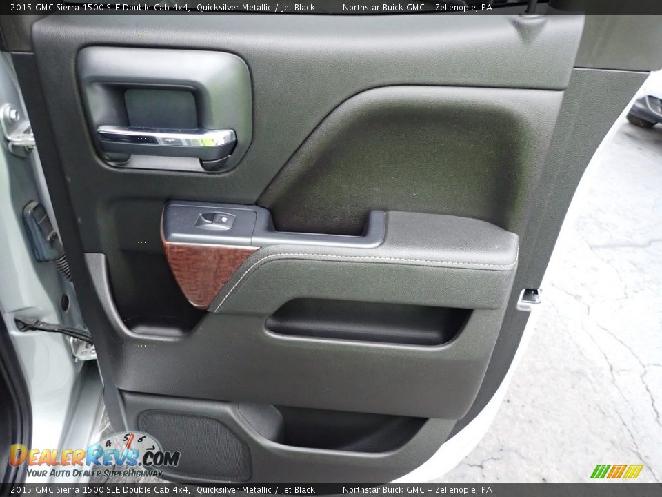 2015 GMC Sierra 1500 SLE Double Cab 4x4 Quicksilver Metallic / Jet Black Photo #8