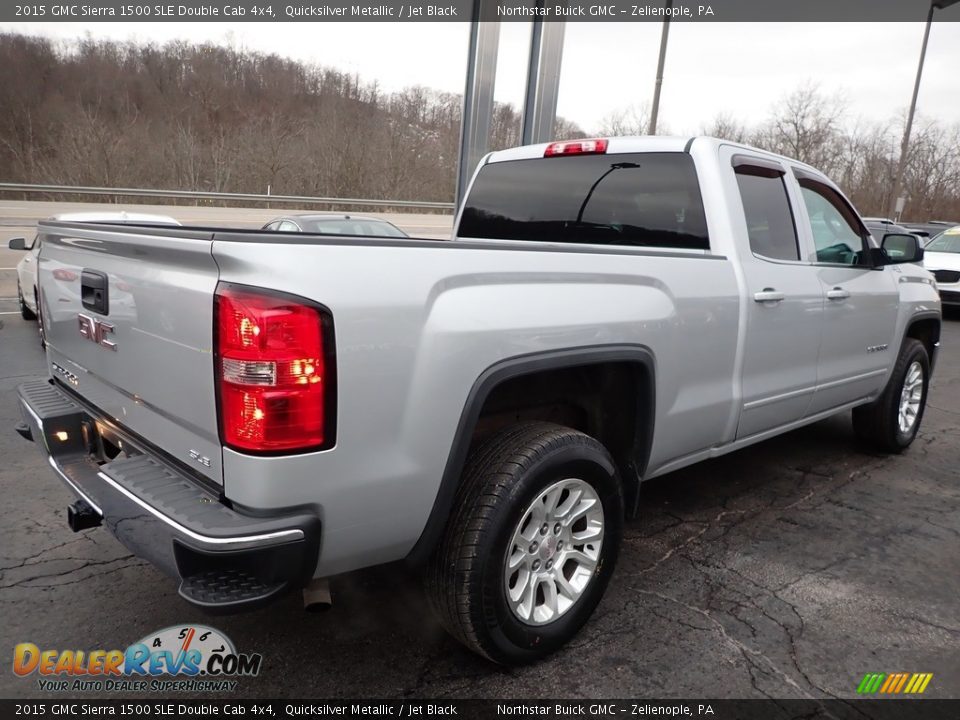 2015 GMC Sierra 1500 SLE Double Cab 4x4 Quicksilver Metallic / Jet Black Photo #9