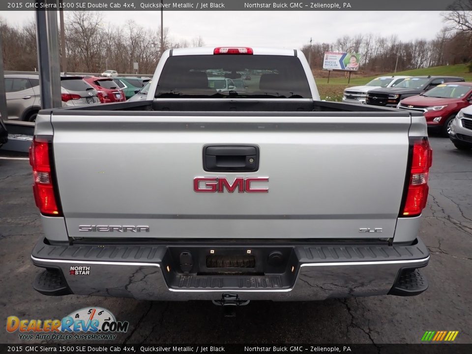 2015 GMC Sierra 1500 SLE Double Cab 4x4 Quicksilver Metallic / Jet Black Photo #10