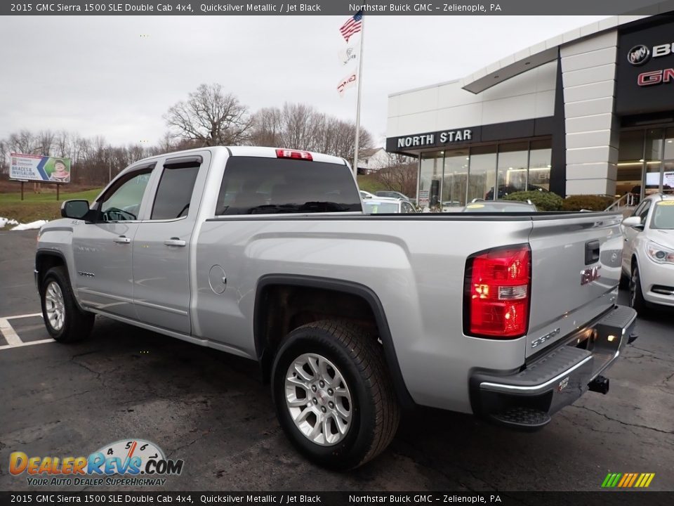 2015 GMC Sierra 1500 SLE Double Cab 4x4 Quicksilver Metallic / Jet Black Photo #12