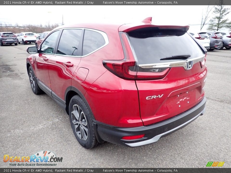 2021 Honda CR-V EX AWD Hybrid Radiant Red Metallic / Gray Photo #3