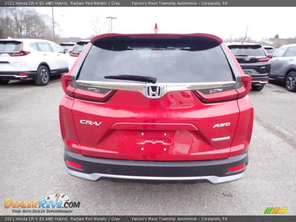2021 Honda CR-V EX AWD Hybrid Radiant Red Metallic / Gray Photo #4