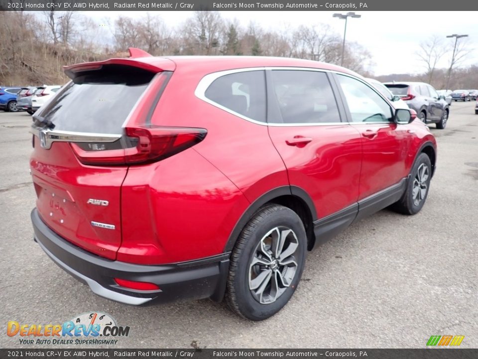 2021 Honda CR-V EX AWD Hybrid Radiant Red Metallic / Gray Photo #5