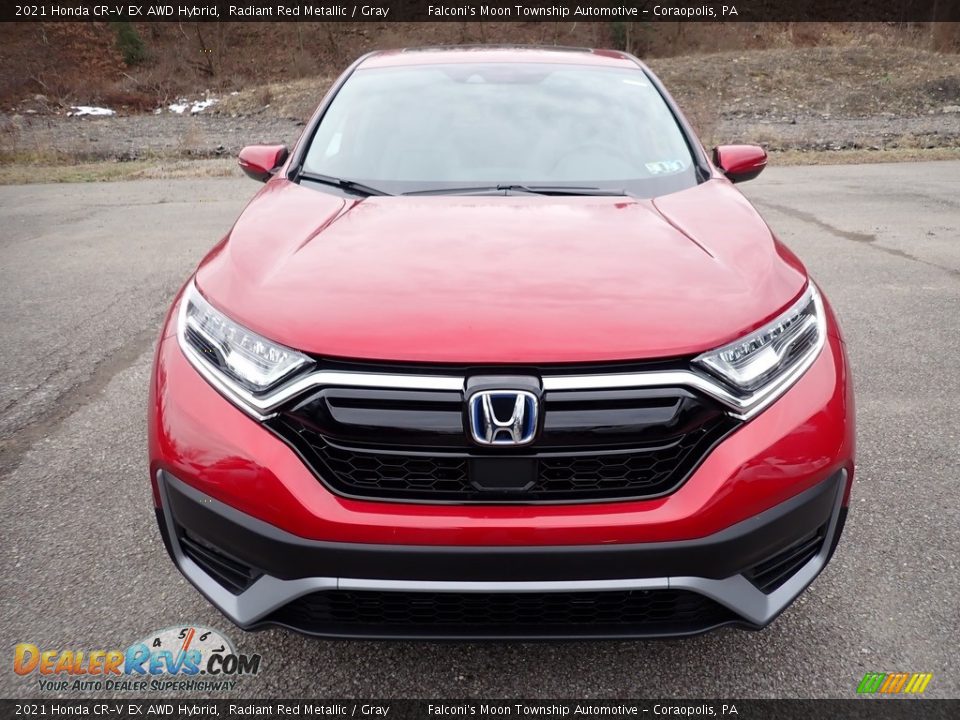 2021 Honda CR-V EX AWD Hybrid Radiant Red Metallic / Gray Photo #7