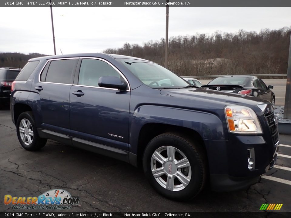 2014 GMC Terrain SLE AWD Atlantis Blue Metallic / Jet Black Photo #4