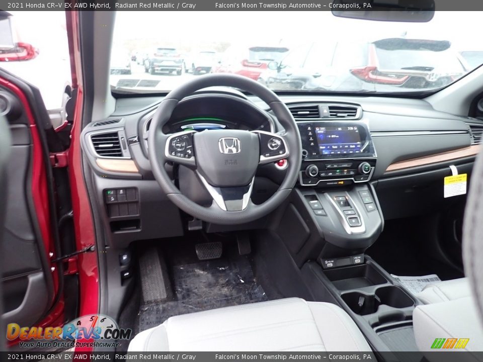 Gray Interior - 2021 Honda CR-V EX AWD Hybrid Photo #10