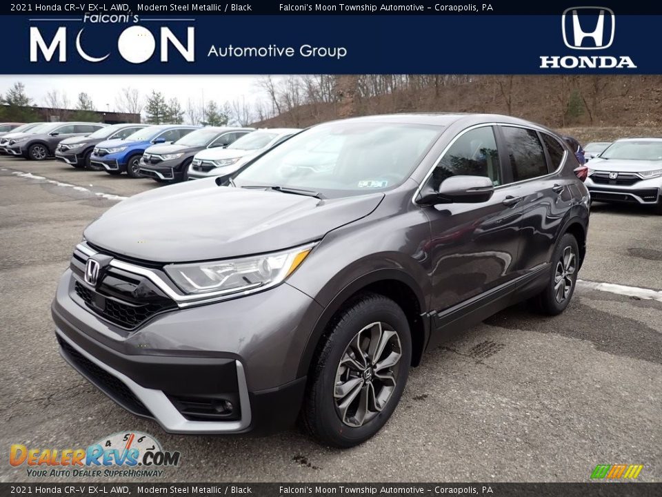 2021 Honda CR-V EX-L AWD Modern Steel Metallic / Black Photo #1