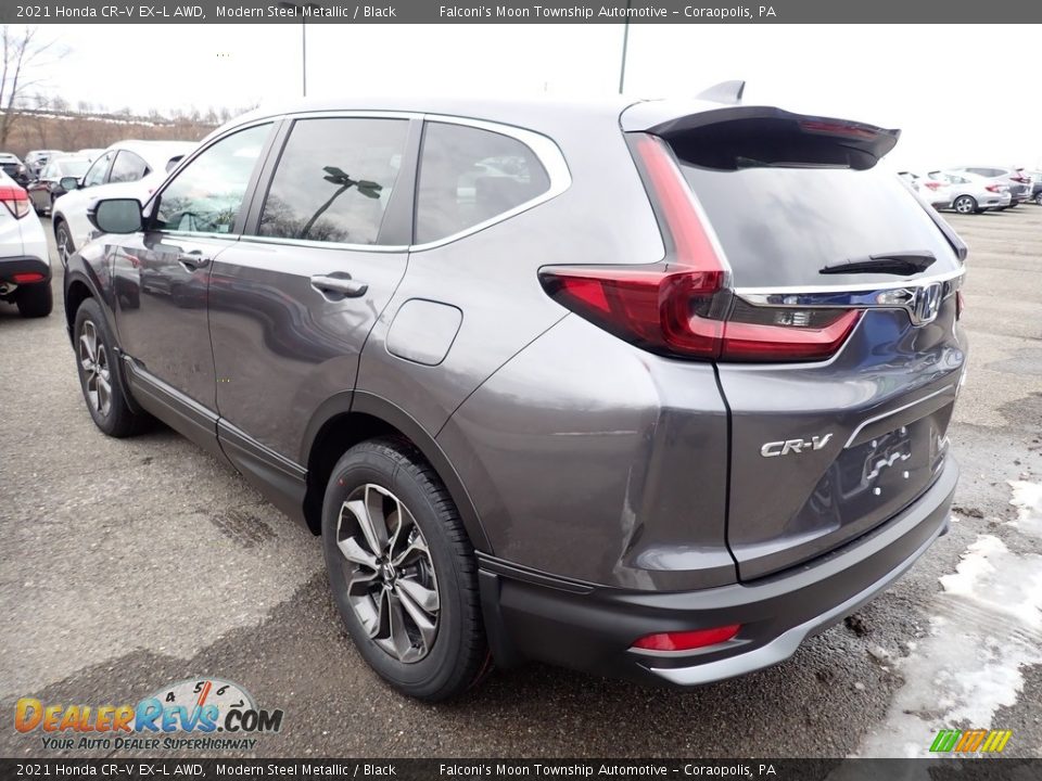 2021 Honda CR-V EX-L AWD Modern Steel Metallic / Black Photo #3