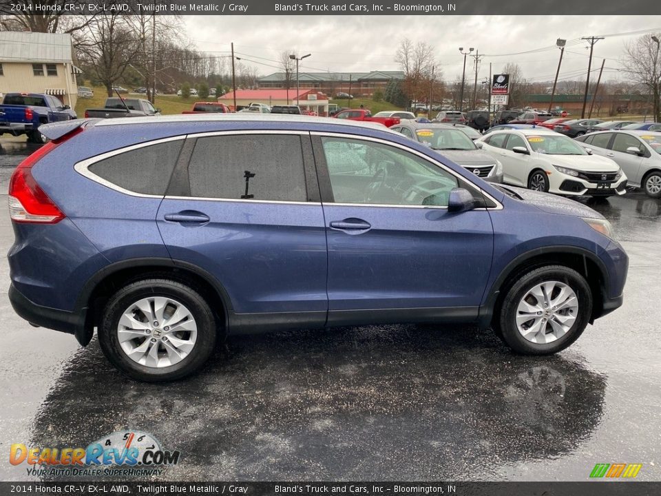 2014 Honda CR-V EX-L AWD Twilight Blue Metallic / Gray Photo #5