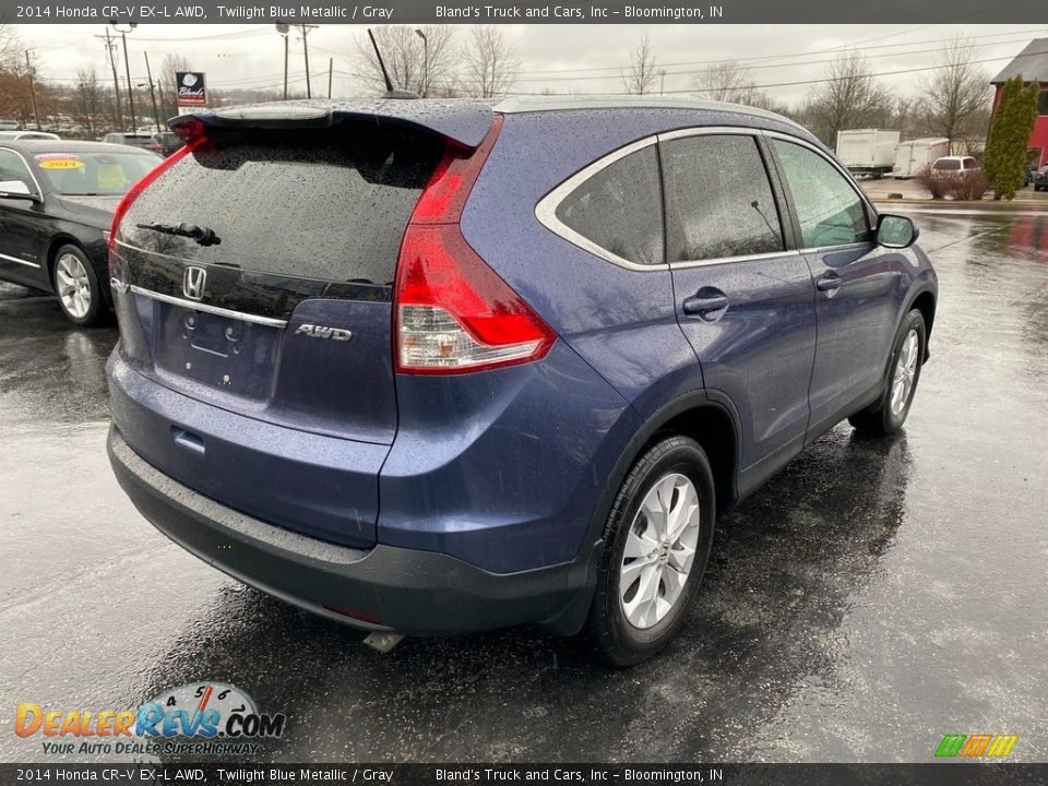 2014 Honda CR-V EX-L AWD Twilight Blue Metallic / Gray Photo #6