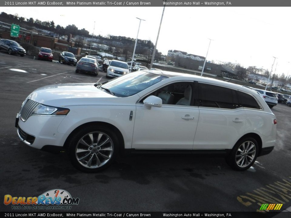 2011 Lincoln MKT AWD EcoBoost White Platinum Metallic Tri-Coat / Canyon Brown Photo #7