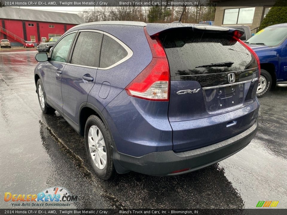 2014 Honda CR-V EX-L AWD Twilight Blue Metallic / Gray Photo #8