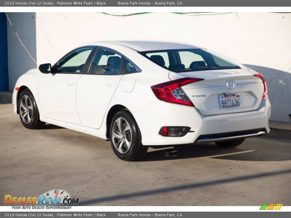 2019 Honda Civic LX Sedan Platinum White Pearl / Black Photo #2