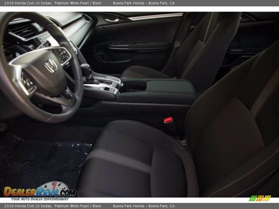 2019 Honda Civic LX Sedan Platinum White Pearl / Black Photo #3