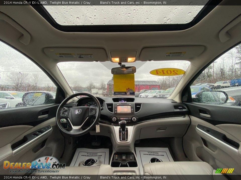2014 Honda CR-V EX-L AWD Twilight Blue Metallic / Gray Photo #15