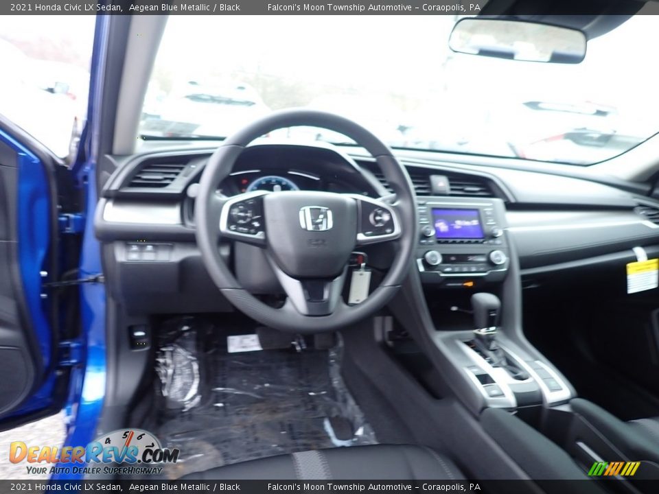 2021 Honda Civic LX Sedan Aegean Blue Metallic / Black Photo #11