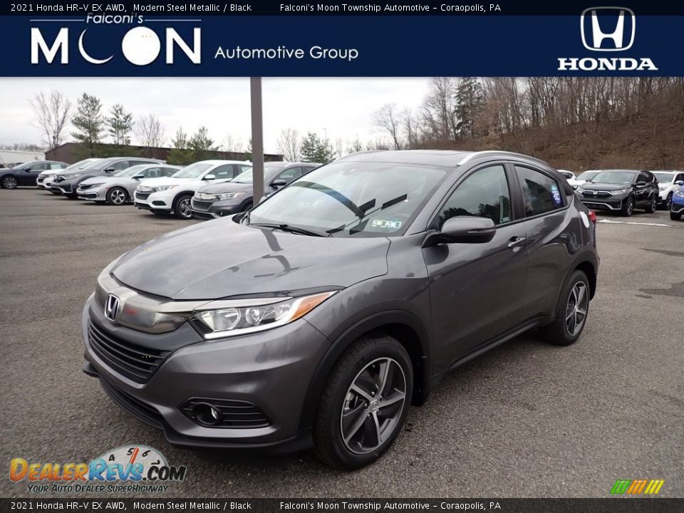 2021 Honda HR-V EX AWD Modern Steel Metallic / Black Photo #1