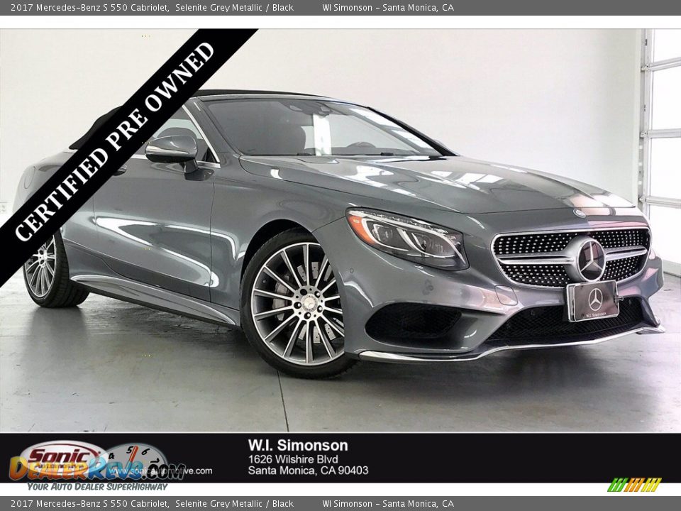 2017 Mercedes-Benz S 550 Cabriolet Selenite Grey Metallic / Black Photo #1