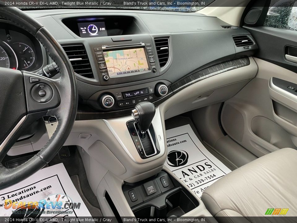 2014 Honda CR-V EX-L AWD Twilight Blue Metallic / Gray Photo #23