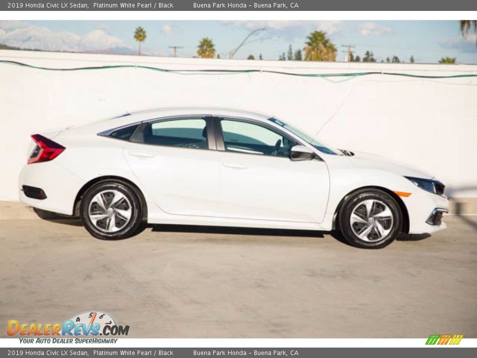 2019 Honda Civic LX Sedan Platinum White Pearl / Black Photo #14
