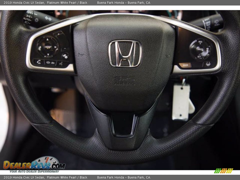 2019 Honda Civic LX Sedan Platinum White Pearl / Black Photo #15