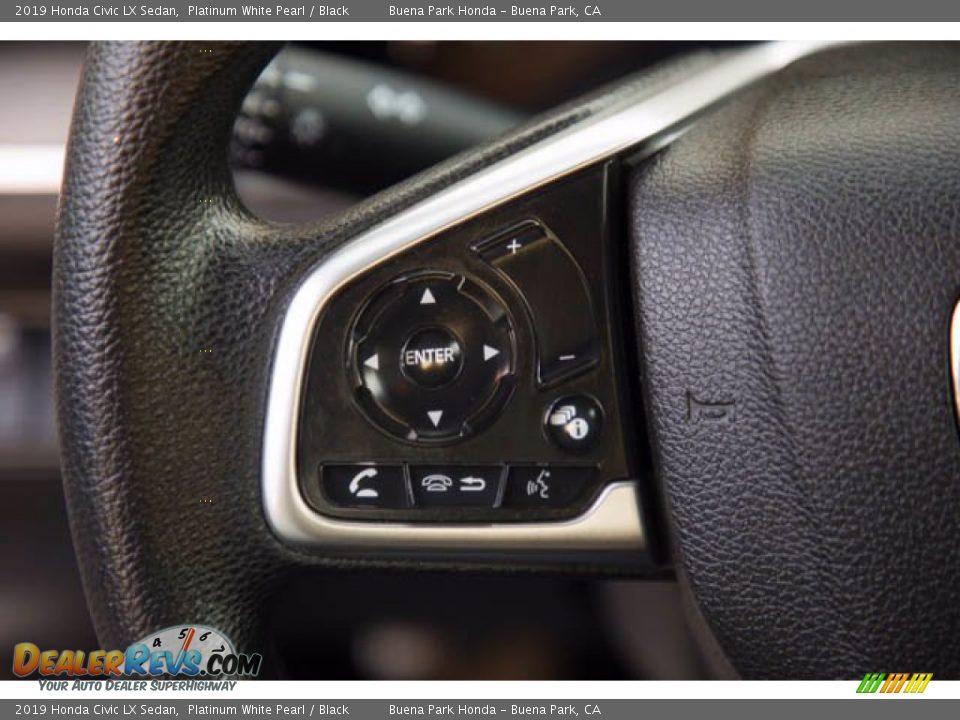 2019 Honda Civic LX Sedan Platinum White Pearl / Black Photo #16