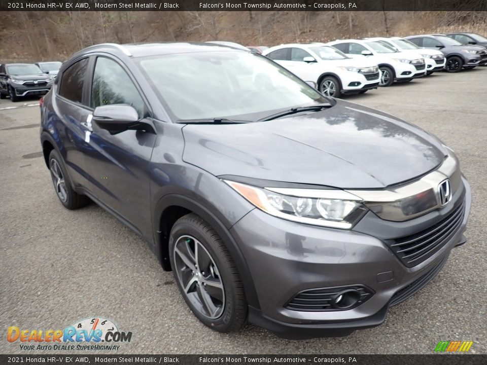 Front 3/4 View of 2021 Honda HR-V EX AWD Photo #6