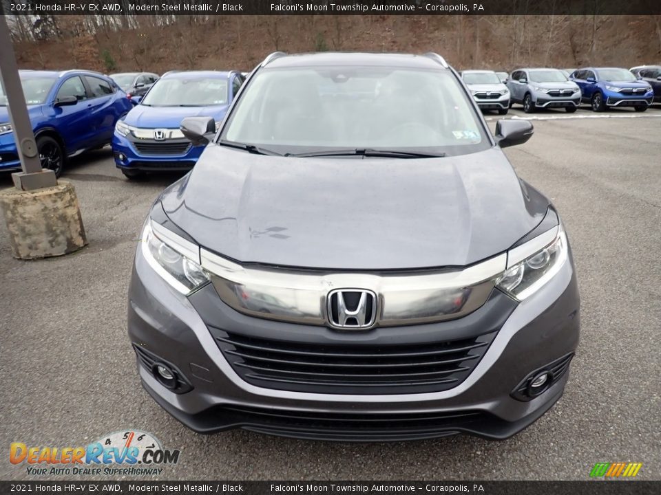 2021 Honda HR-V EX AWD Modern Steel Metallic / Black Photo #7