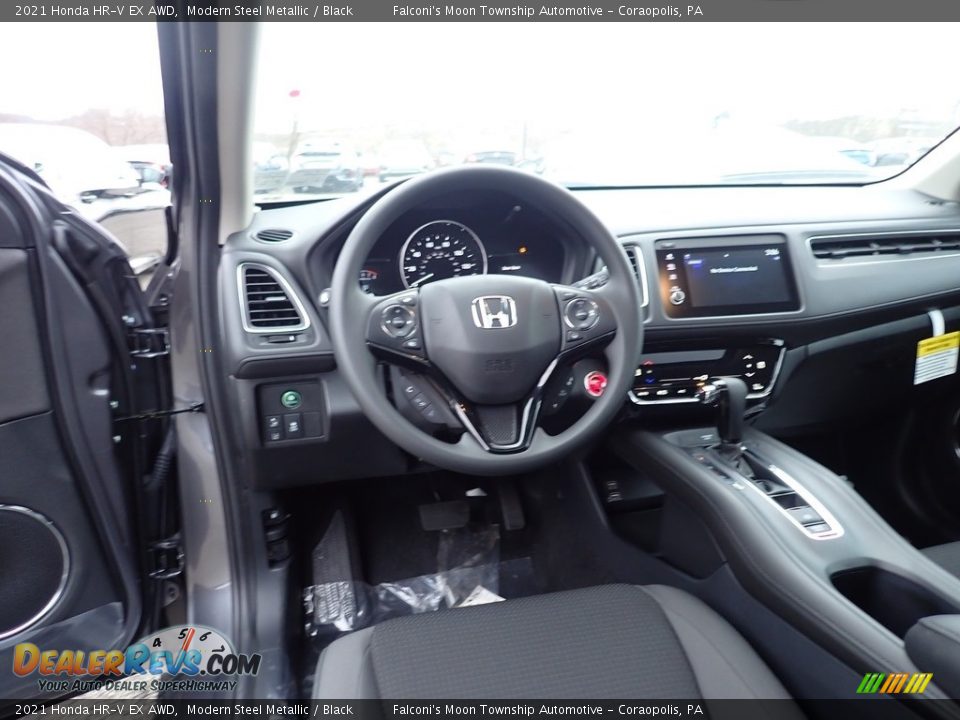 2021 Honda HR-V EX AWD Modern Steel Metallic / Black Photo #9