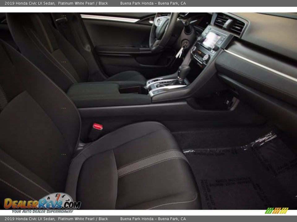 2019 Honda Civic LX Sedan Platinum White Pearl / Black Photo #24