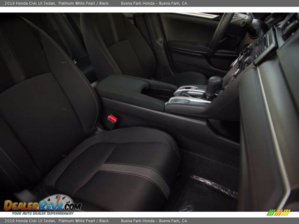 2019 Honda Civic LX Sedan Platinum White Pearl / Black Photo #25