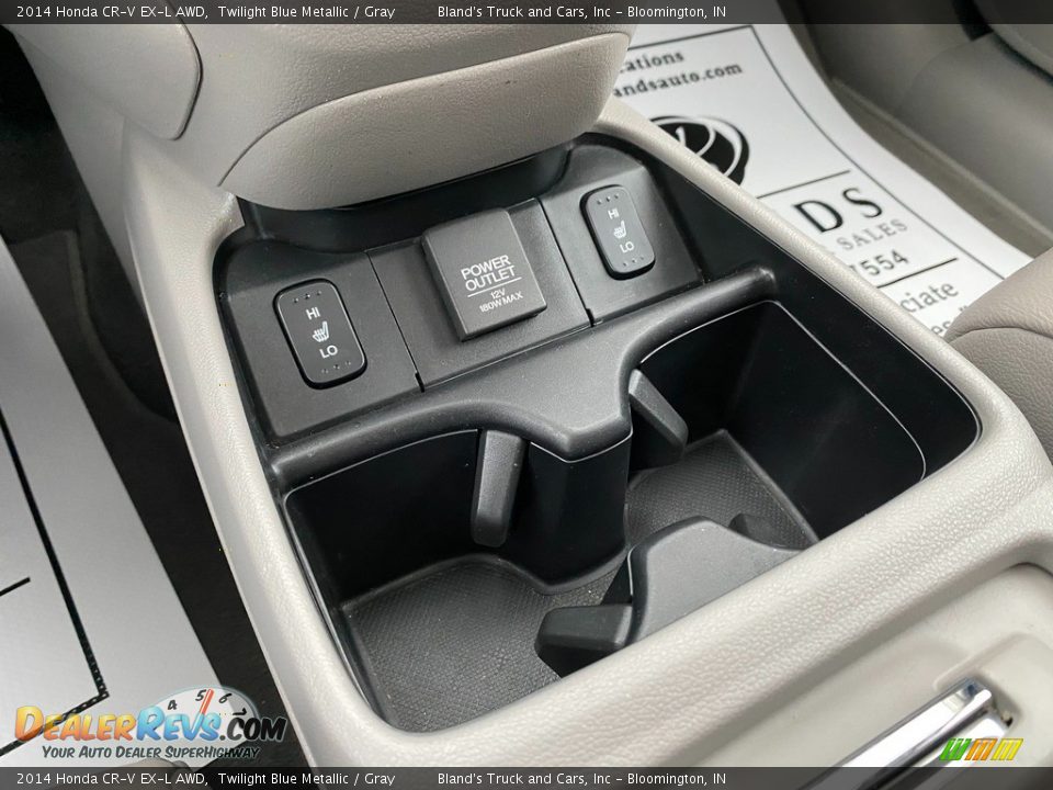 2014 Honda CR-V EX-L AWD Twilight Blue Metallic / Gray Photo #33