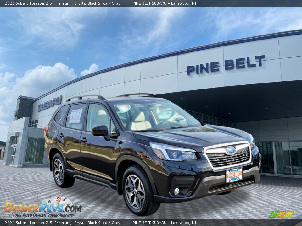 2021 Subaru Forester 2.5i Premium Crystal Black Silica / Gray Photo #1