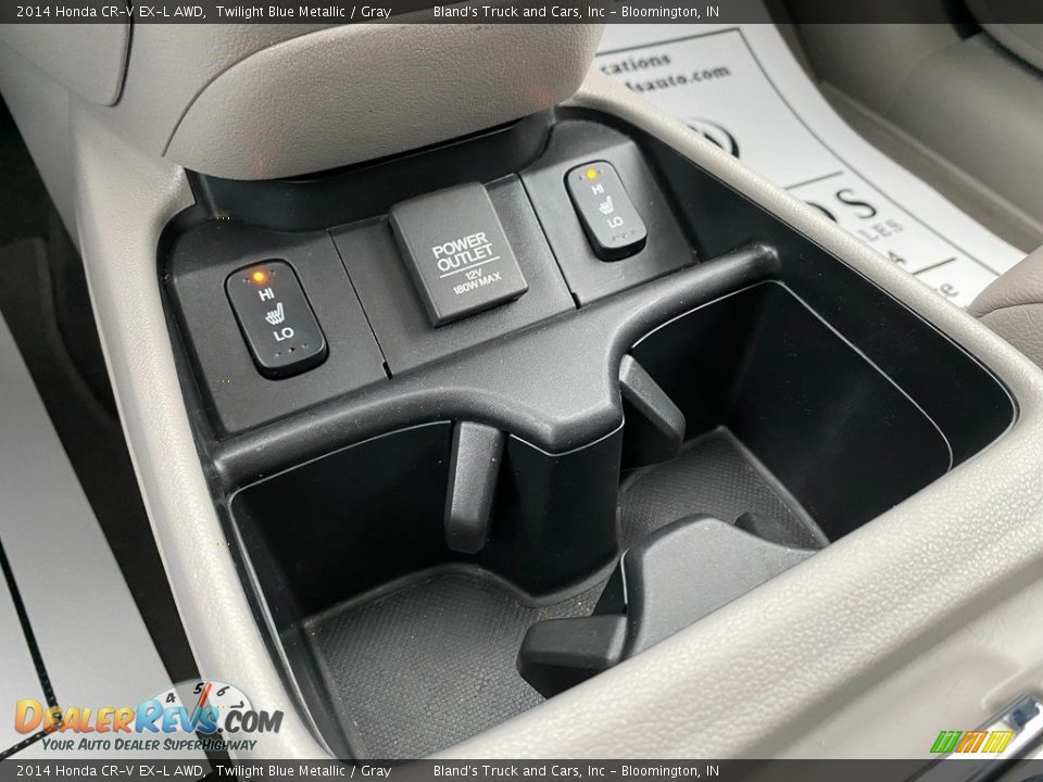 2014 Honda CR-V EX-L AWD Twilight Blue Metallic / Gray Photo #34