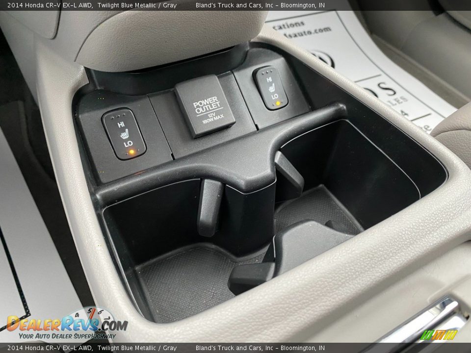 2014 Honda CR-V EX-L AWD Twilight Blue Metallic / Gray Photo #35