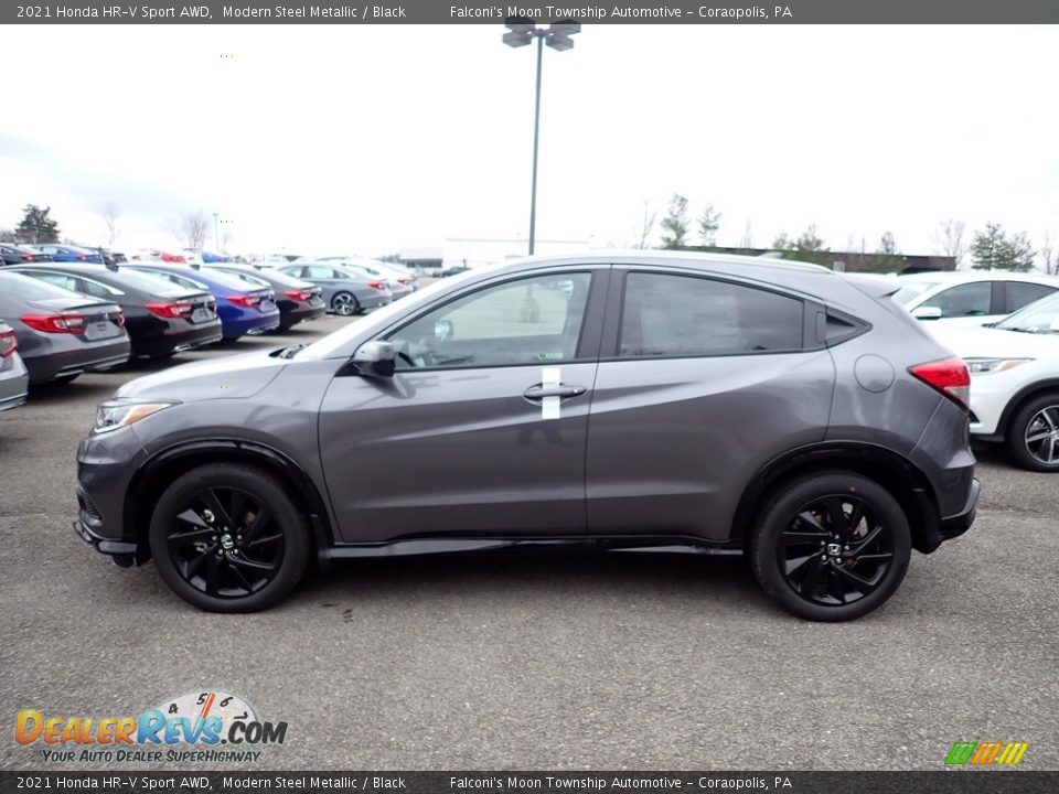 Modern Steel Metallic 2021 Honda HR-V Sport AWD Photo #3