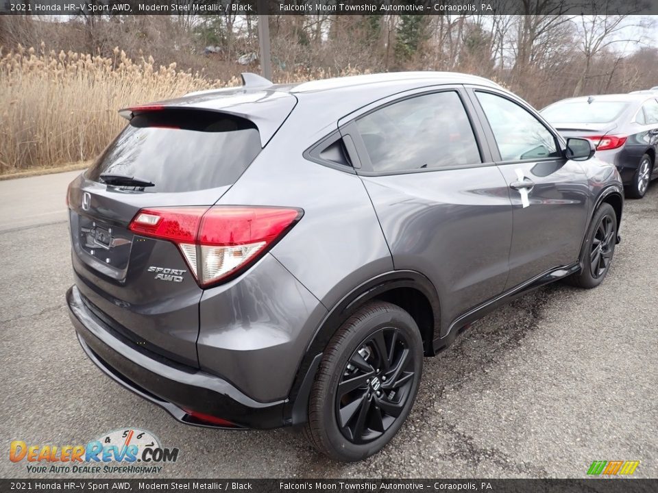 2021 Honda HR-V Sport AWD Modern Steel Metallic / Black Photo #6