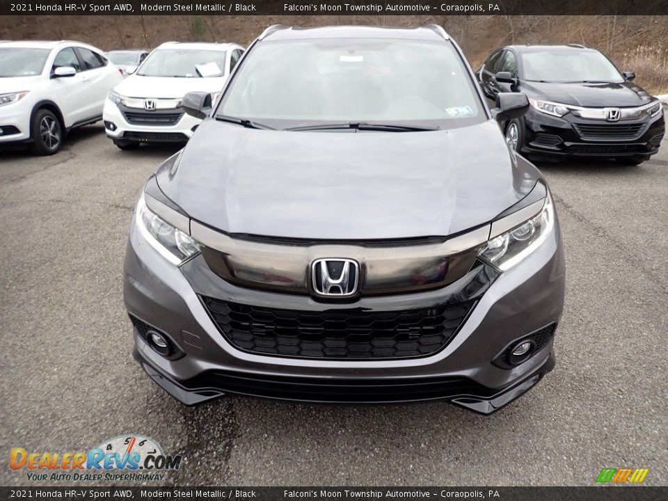 2021 Honda HR-V Sport AWD Modern Steel Metallic / Black Photo #8