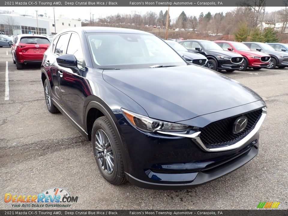 2021 Mazda CX-5 Touring AWD Deep Crystal Blue Mica / Black Photo #3