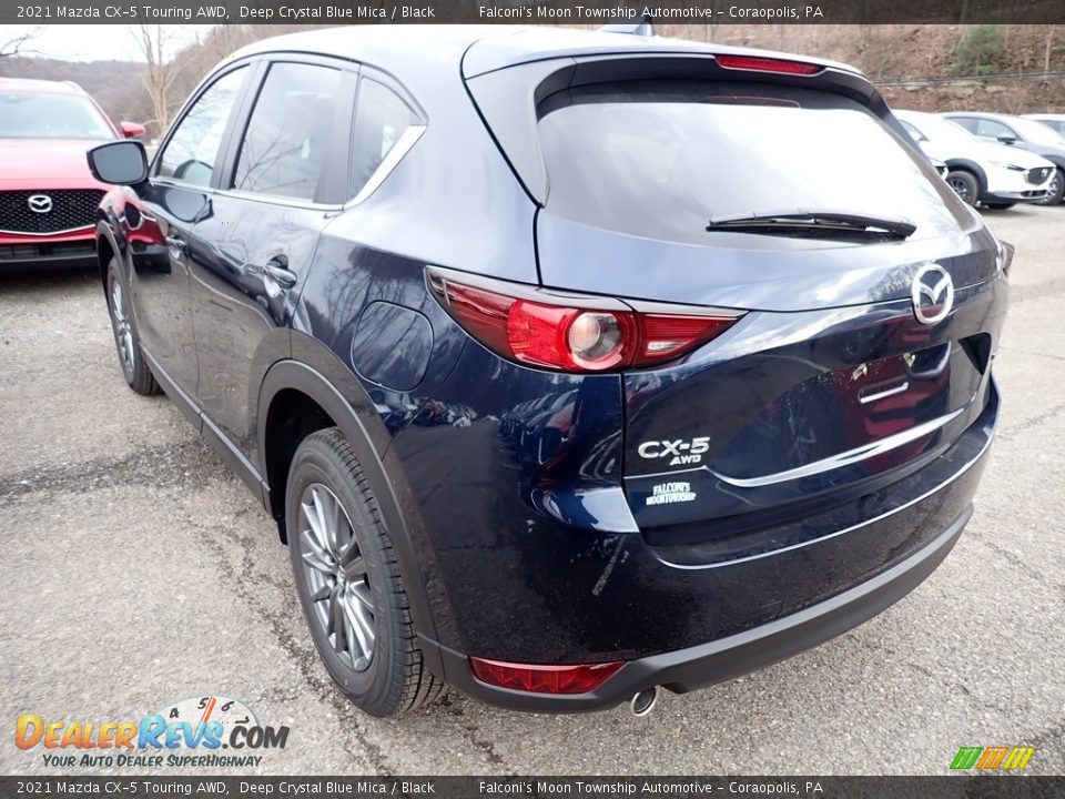 2021 Mazda CX-5 Touring AWD Deep Crystal Blue Mica / Black Photo #6