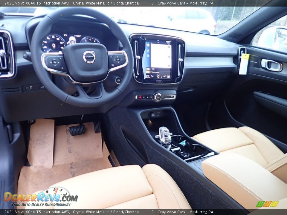 Blond/Charcoal Interior - 2021 Volvo XC40 T5 Inscription AWD Photo #9