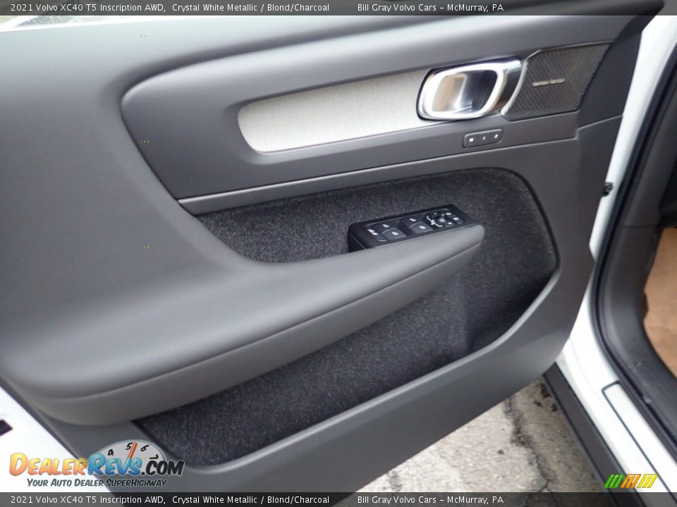 2021 Volvo XC40 T5 Inscription AWD Crystal White Metallic / Blond/Charcoal Photo #10
