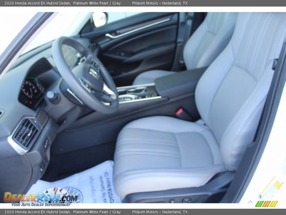 2020 Honda Accord EX Hybrid Sedan Platinum White Pearl / Gray Photo #10