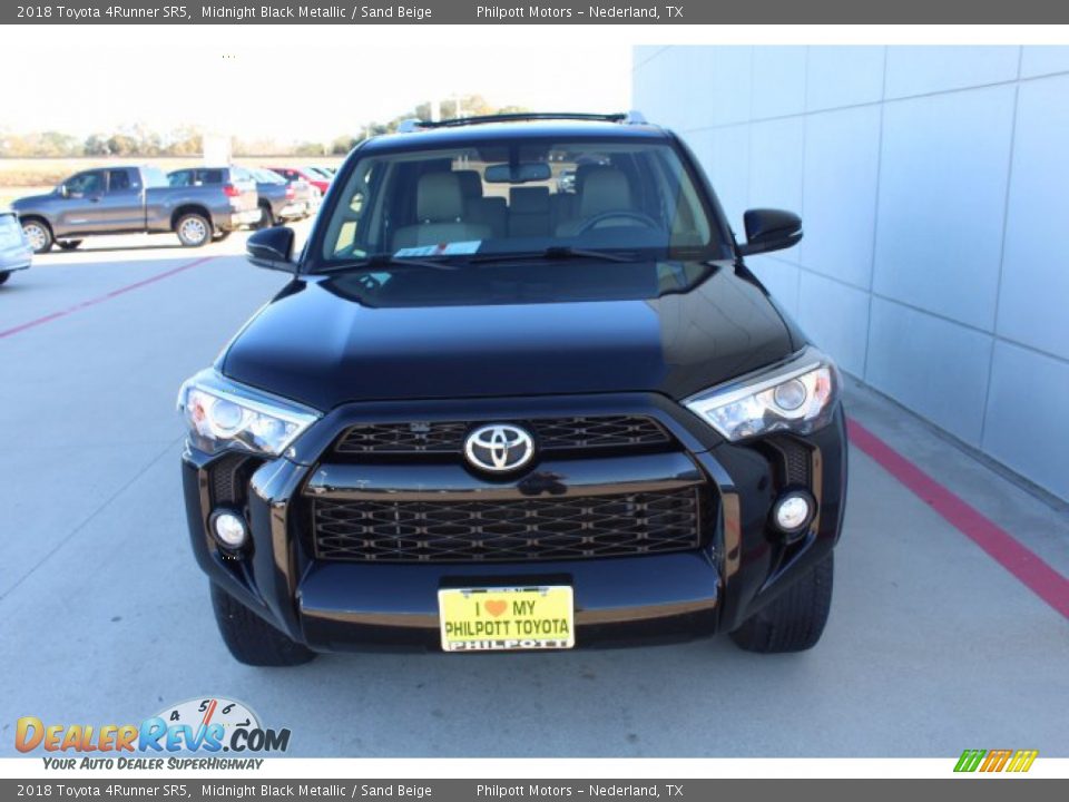 2018 Toyota 4Runner SR5 Midnight Black Metallic / Sand Beige Photo #3