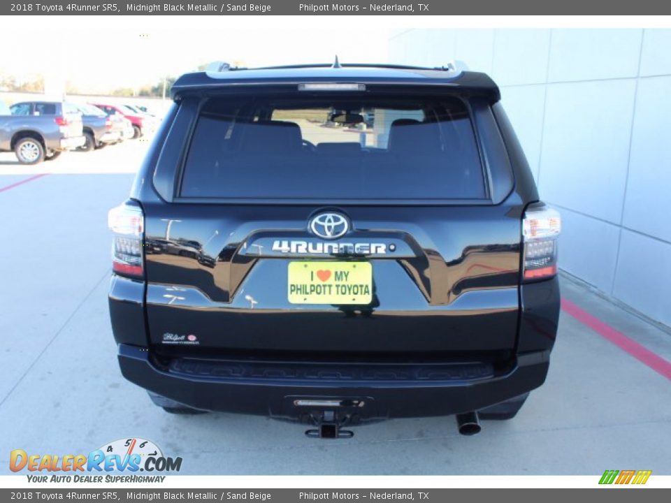 2018 Toyota 4Runner SR5 Midnight Black Metallic / Sand Beige Photo #7