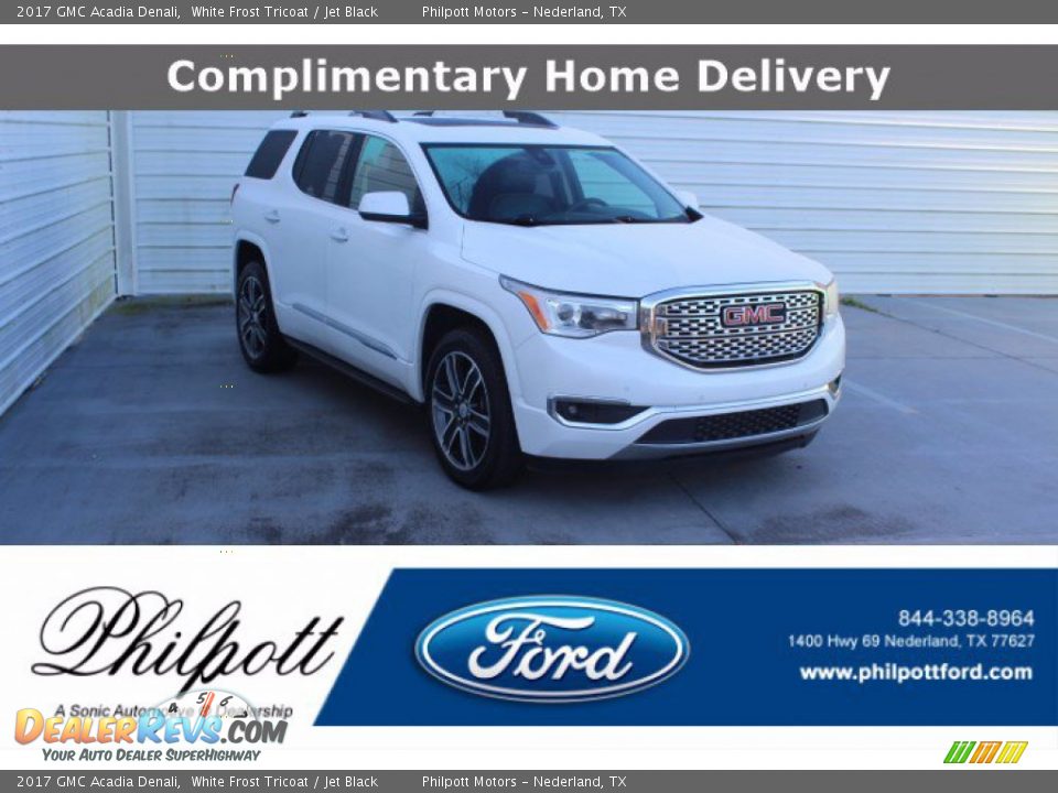 2017 GMC Acadia Denali White Frost Tricoat / Jet Black Photo #1