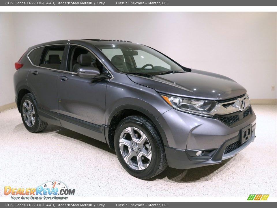 2019 Honda CR-V EX-L AWD Modern Steel Metallic / Gray Photo #1