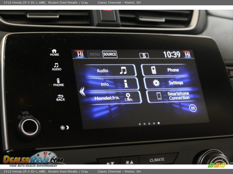 2019 Honda CR-V EX-L AWD Modern Steel Metallic / Gray Photo #11
