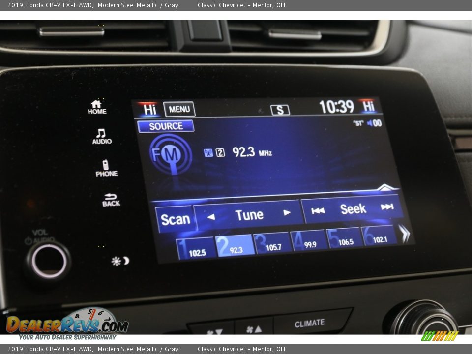 2019 Honda CR-V EX-L AWD Modern Steel Metallic / Gray Photo #12